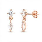 עגיל רוזגולד אבן מרקיז