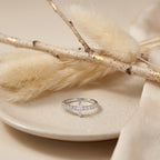 טבעת כסף אליפסה קטנה עם שיבוץ