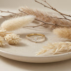 טבעת זהב אליפסה שטנה עם שיבוץ