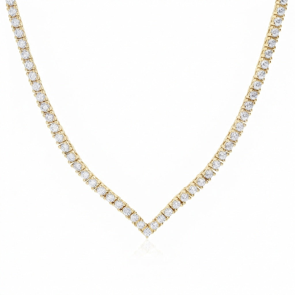 שרשרת זהב טניס שפיץ