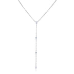 שרשרת כסף עניבה ארבע אבנים