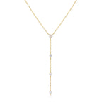 שרשרת זהב עניבה ארבע אבנים