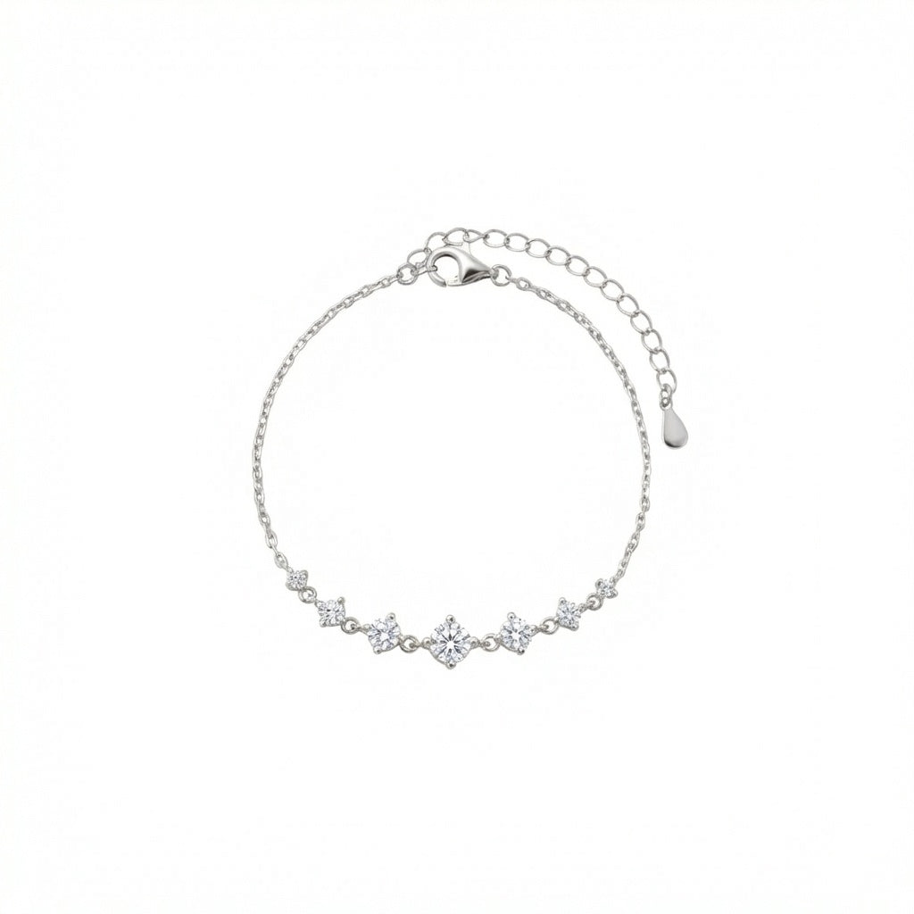 צמיד כסף שבעה אבנים