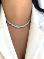 שרשרת טניס זהב אבני טיפה