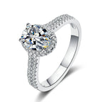 טבעת כסף אבן גדולה משובצת