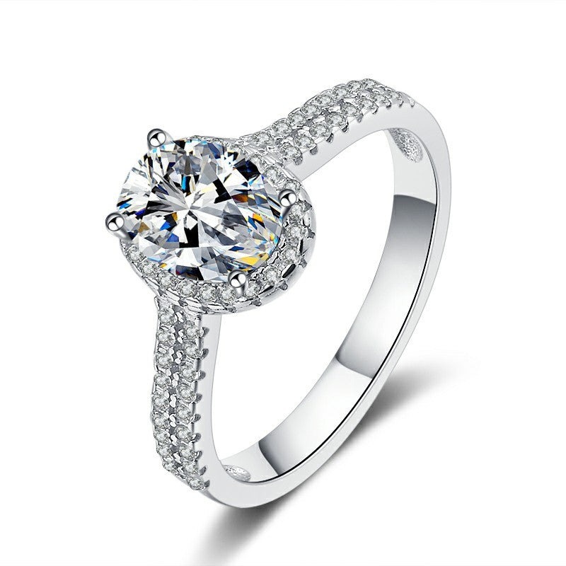 טבעת כסף אבן גדולה משובצת