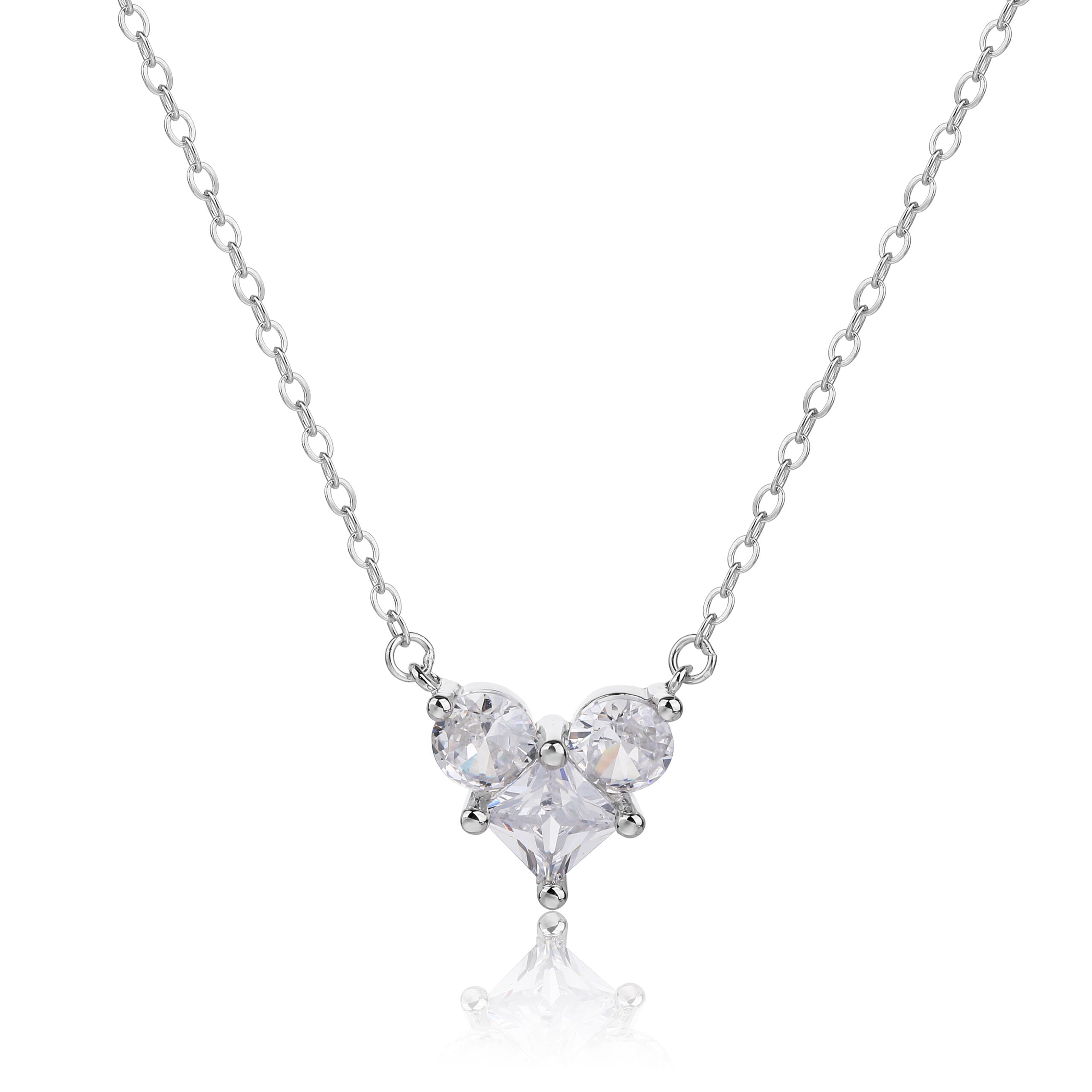 שרשרת לב עם אבנים